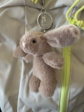Cute Plush  Bunny Keychain Bag Charm Yellow Kawaii Aesthetic Gift